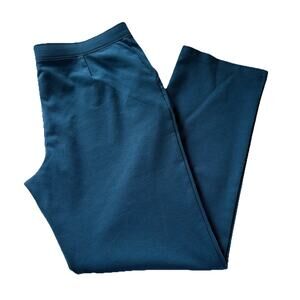 Weekends by Chico's Size 2 (Large) Turquoise Blue Knit Pants Soft 36x30.5